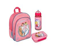 Undercover Kindergartenrucksack Bibi & Tina Mädchen mit Brotzeitdose Trinkflasche - Personalisiert mit Name - Set Pferd Kinderrucksack mit Brotdose Trinkbecher