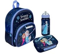 Undercover Kindergartenrucksack Disney Frozen Mädchen, Personalisiert mit Name, Mädchenrucksack Set Kita mit Trinkflasche Brotdose