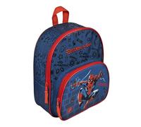 Undercover Kindergartenrucksack Spider-Man Kinder - Personalisiert mit Name - Rucksack Jungen Mädchen mit Vortasche - 2 Fächer 25.5 x 30.5 x 10 cm