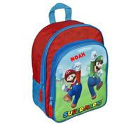 Undercover Kindergartenrucksack Super Mario Jungen - Personalisiert mit Name - Rucksack Kinder mit Vortasche - 2 Fächer 25x31x10 cm