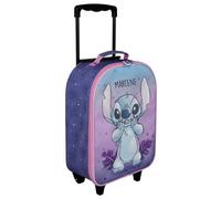 Undercover Koffer Kinder Lilo & Stitch, Personalisiert mit Name, Disney Trolley Mädchen, Handgepäck Reisekoffer, Lila
