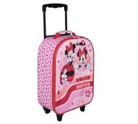Undercover Koffer Kinder Minnie Mouse, Personalisiert mit Name, Disney Trolley Mädchen, Handgepäck Reisekoffer, Pink