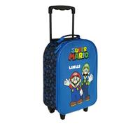 Undercover Koffer Kinder Super Mario, Personalisiert mit Name, Trolley Jungen zum Ziehen, Handgepäck Reisekoffer