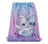 Undercover Lilo & Stitch Turnbeutel, Blau/Lila, ca. 40x33 cm, für Schule, Sport und Reise, ab 3 Jahren