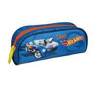 Undercover Personalisiertes Schlampermäppchen Hot Wheels für Jungen | Motiv Autos Rennauto mit Name | Schüler-Etui Federmappe Stiftemappe für Schule