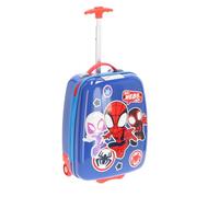 Undercover - Polycarbonat Trolley - Spider Man - 16 Inch - mit Spanngurten und Reißverschlussfach - Teleskopstange - leicht und robust - für Kinder