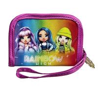 Undercover Rainbow High Geldbeutel und Brustbeutel, lila, mit Reißverschluss, für Kinder, Jungen und Mädchen, 10 x 13,5 x 1 cm