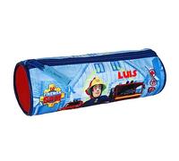 Undercover Schlampermäppchen Jungen mit Namen | Motiv Feuerwehrmann Sam mit Feuerwehrauto | Personalisiertes Schüler-Etui Federmappe für Schule und Daheim