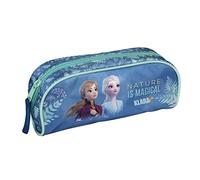 Undercover Schlampermappe Disney Frozen Mädchen - Personalisiert mit Name - Federmappe ELSA Anna - Schüleretui Schulanfang Kinder - hellblau