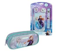 Undercover Schreibset und Schlamperetui Frozen, Personalisiert mit Name, Kreativset Kinder Mädchen, Notizblock Bleistift Radierer Anspitzer Lineal, Disney Set 6-tlg. Elsa Anna