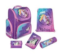 Undercover Schulranzen Set 1. Klasse, Personalisierter Inhalt mit Name, Schultasche Jungen Mädchen Grundschule, Unicorn Academy Einhorn