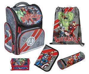 Undercover - Schulranzen Set Clou Avengers - 1. Klasse Grundschule - mehrteiliges Set mit Geldbeutel, Sportbeutel, Schlamperetui und Schüleretui