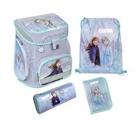 Undercover Schulranzen Set Disney Frozen 5-TLG Mädchen 1. Klasse - Mit personalisiertem Inhalt - Schultasche mit Turnbeutel Federmappe für Grundschule