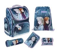 Undercover Schultasche Frozen Set 5-tlg - Personalisierter Inhalt Turnbeutel Geldbeutel Federmappe mit Name - Schulranzen 1. Klasse Mädchen