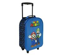 Undercover - Super Mario Kinder Trolley - geräumiges Hauptfach - idealer Reisebegleiter - verstellbare und fixierbare Teleskopstange