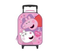 Undercover - Peppa Pig Kinder Trolley - geräumiges Hauptfach - idealer Reisebegleiter - verstellbare und fixierbare Teleskopstange