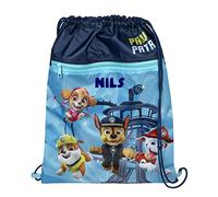 Undercover Turnbeutel mit Namen | personalisiert & Bedruckt | Motiv Paw Patrol Hunde blau | Schuhbeutel Sportbeutel Umhängetasche | inkl. NAMENSDRUCK