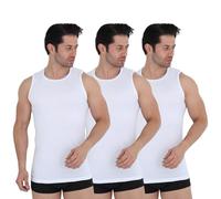 UNDEREA Herren Unterhemd 3er Pack Weiß, 100% Baumwolle Tank Top, Atmungsaktive Muskelshirts & Achselshirts, Ärmellos mit Rundhals für Sport, Freizeit & Business, 3XL