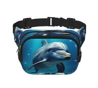Underwater World Gürteltasche, Delfin, klein, modisch, leicht, für Damen und Herren, Laufen, Workout, Wandern, Reisen