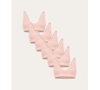 Undiemeister Bralettes für Damen, 6er-Pack - Weich, bügellos und nahtlos für ganztägigen atmungsaktivem, nachhaltigem Material und Leichter Stützwirkung - Blush Dusk, Größe M