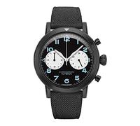 Undone Urban Type XX Pilot Hybrid Chronograph Quarz Mechanische Edelstahl PVD Schwarz Blau Stoff Herren Uhr
