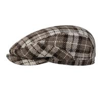 Undyed Harris Tweed Driver Flatcap by Stetson dunkelbraun 57 cm