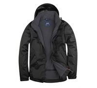 Uneek UC620 Premium Outdoor-Jacke für Herren, schwarz / grau, XS
