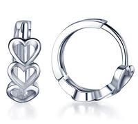 Unendlich U Elegant Herz Creolen Ohrringe Hohle Herzen 925 Sterling Silber Damen Ohrhänger Ohrstecker Ohrschmuck Ohrenringe