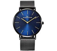 Unendlich U Herren Uhren Armbanduhr Edelstahl Mesh Armband Mode Wasserdicht Analog Quarzuhr Uhr-Herren mit Milanaise-Armband Römische Zifferblatt