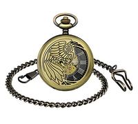 Unendlich U Herren Unisex Luxus Adler/Phönixe Retro Handaufzug Mechanische Taschenuhr Skelett Kettenuhr Pullover Halskette Geschenk für Weihnachten Vatertag