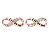 Unendlich U Modisch Unendlichkeit Zeichen Infinity Ohrstecker 925 Sterling Silber Zirkonia Damen Ohrringe Ohrschmuck