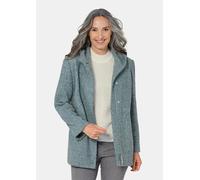 Winterjacke GOLDNER "Kurzgröße Boucle-Jacke mit feinen Details", Damen, Gr. 24, grün (rosmarin), Obermaterial: 100% Polyester PES., normal, Gerade, Jacken Winterjacke, Ohne (33578029-24) rosmarin