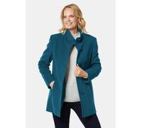 Unentbehrliche Wolljacke mit feinen Details türkis 21