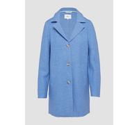 s.Oliver Ungefütterter Kurzmantel aus Wollmix mit offenen Kanten royalblau 44