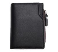 Ungtyb Money Wallets, Card Wallet Men, Compact Card Case with Zipper Pocket, Pu Leather Men Wallet, Wallet for Present, Indoor, Outdoor, Travel, 12 x 10 x 2 cm, Black, Coffee Color, Schwarz,