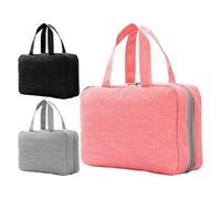 Ungtyb Portable Makeup Organizer, Hanging Brush Bag, Foldable Cosmetic Pouch Storage, 4in1 Travel Case for Bathroom and Shower, 10.63x7.09x3.15 Inches, grau, riferimento alla descrizione, Siehe