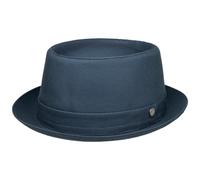 Uni Pork Pie Baumwollhut by Lierys blau L (58-59 cm)