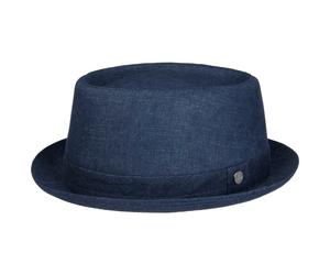 Uni Pork Pie Leinenhut by Lierys blau L (58-59 cm)