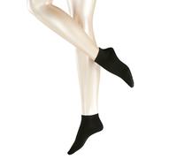 Esprit Damen Sneakersocken Uni 2er-Pack Baumwolle kurz einfarbig Schwarz 39-42