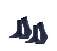 ESPRIT Damen Socken Uni Multipack W So Baumwolle einfarbig 2 Paar, Blau Marine 6120, 39-42