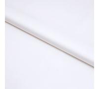 Uni Stoff Meterware 1 Meter 160 cm Baumwolle Linon Weiß - einfarbiger Baumwollstoff schadstoffgeprüft, kochfest bis 95 °C, pflegeleicht, ca. 130 g/m², hergestellt in Europa