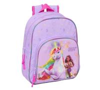 Unicorn Academy Kinderrucksack, ideal für Kinder verschiedener Altersgruppen, bequem und vielseitig, Qualität und Widerstandsfähigkeit, 28 x 10 x 34 cm, Lila, M, Casual