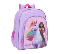 Unicorn Academy Schulrucksack für Kinder, anpassbar an den Kinderwagen, ideal für Kinder im Schulalter, bequem und vielseitig, Qualität und Widerstandsfähigkeit, 32 x 12 x 38 cm, Lila, M, Casual