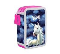 Unicorn Pegasus Pferd Pony Einhorn Federmappe 3-Fach Dreistöckige Federtasche Federmäppchen mit Sticker-von-Kids4shop