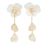 UNICRAFTALE 1 Paar Lange Filigrane Blumen Ohrringe Böhmische Mehrlagige Blütenblatt Tropfen Baumelnde Ohrstecker Goldene Blütenblätter Übertriebener Party Hochzeitsschmuck Für Frauen Geschenke