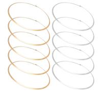 UNICRAFTALE 10 Stück Choker Halskette In 2 Farben 5.31cm Innendurchmesser Drahtwicklung Schlichte Metall Choker Halskette Für Damen Offene Necklaces Halskette Geschenkidee
