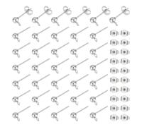 UNICRAFTALE 100 Stück (50 Paare) Edelstahl Ohrstecker, 0.8mm Pin Ball Ohrstecker Komponenten Mit Offener Schleife, Kugel Ohrstecker Mit Ohrringrücken Schmuck Fundstücke Für Die Ohrringherstellung