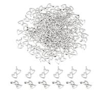 UNICRAFTALE 100 Stück Zinklegierungs Anhänger Metall Anhänger Mit Doppeltem Liebesherz Mini Anhängers Antik Silber Hohle Liebes Charms Für Die Herstellung von Halsketten Ohrringen Und Armbändern
