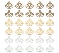 UNICRAFTALE 120 Stk 3 Farben Lotus Charms Hohle Lotusblüten Charms Legierung Yoga Charms Lotus Anhänger Metall Charms Mini Charms Anhänger Für DIY Halskette Armband Ohrringe Schmuckherstellung Basteln