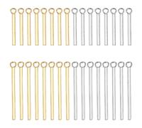 UNICRAFTALE 32 Stück 2 Größen 2 Farben Manuelles Polieren Leere Rechteckige Charms Bar Stempeln Leere Anhänger 304 hypoallergene Bar Anhänger Aus Edelstahl Für Die Schmuckherstellung 18~28 mm